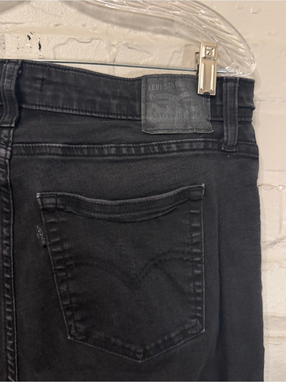 Levi’s 721 Skinny High Rise Denim Jeans 33 Black - Picture 3 of 7